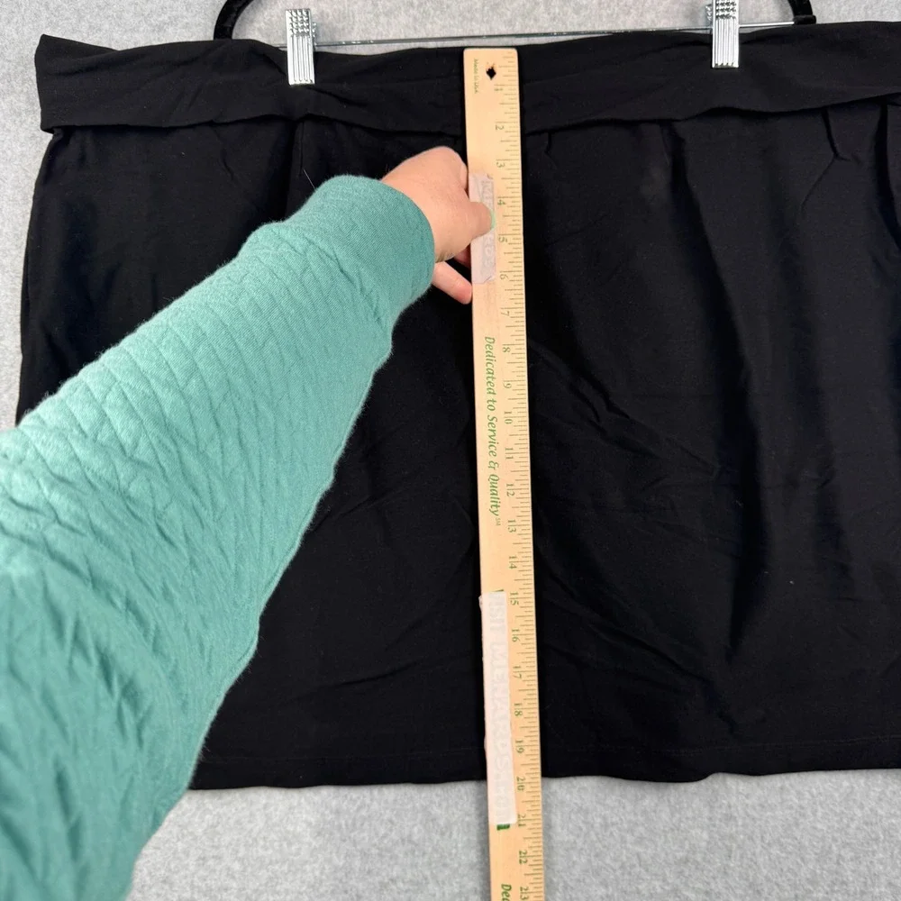 Eileen Fisher Skirt Womens 3X Black‎ Stretch Jersey Foldover Waist Mini